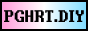 text that reads 'pgrt' sits atop a trans flag colored gradient